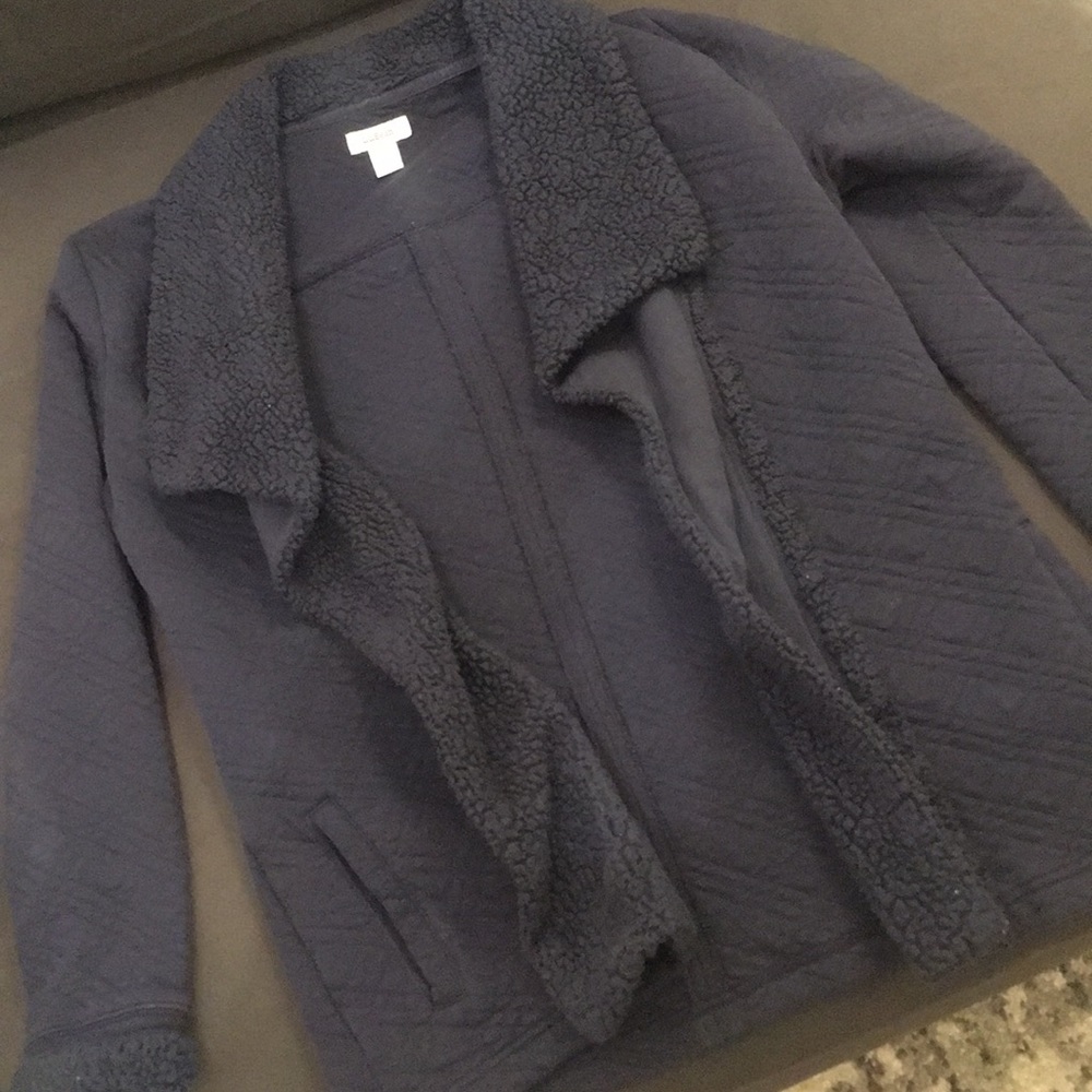 LL Bean Fleece-Lined Drapey Sweater
